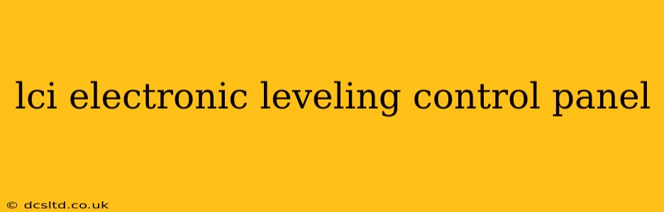 lci electronic leveling control panel
