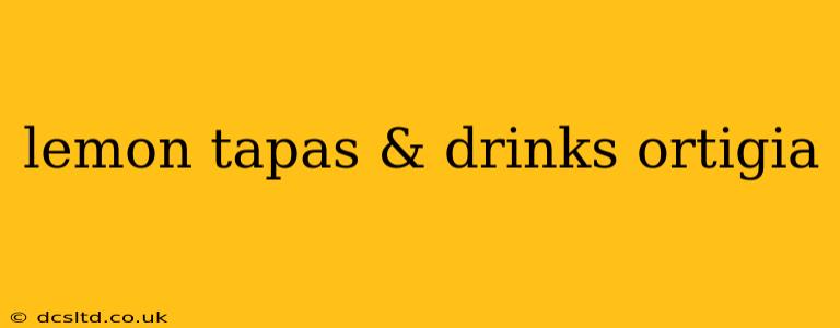 lemon tapas & drinks ortigia