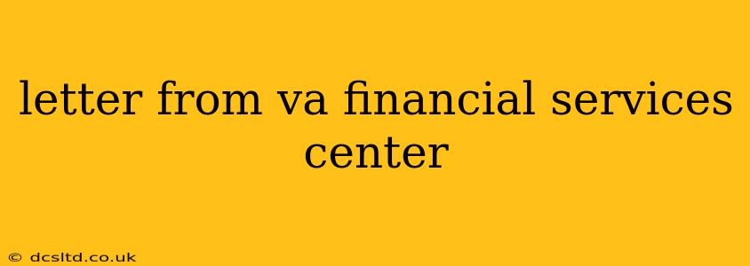 letter from va financial services center