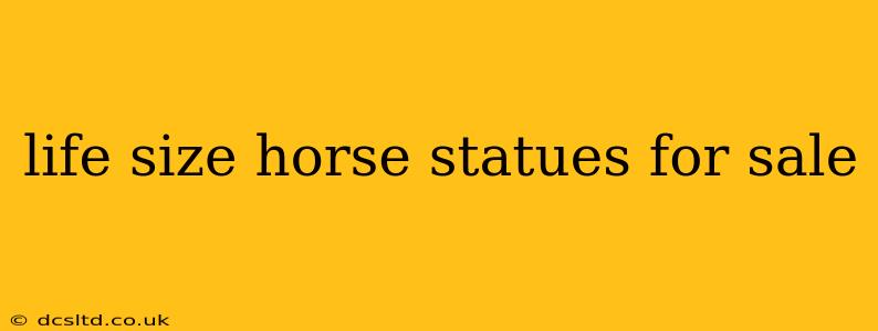 life size horse statues for sale