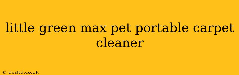little green max pet portable carpet cleaner