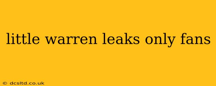 little warren leaks only fans