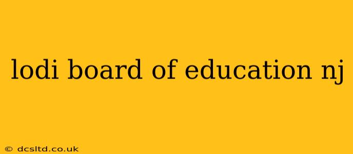 lodi board of education nj