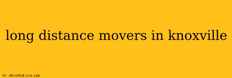 long distance movers in knoxville