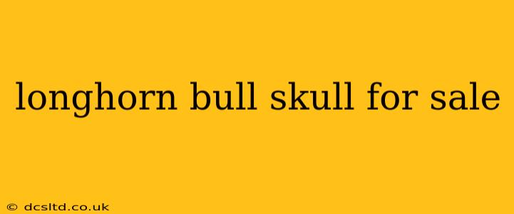 longhorn bull skull for sale