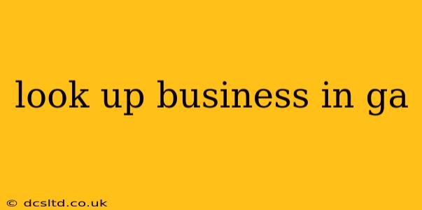 look up business in ga