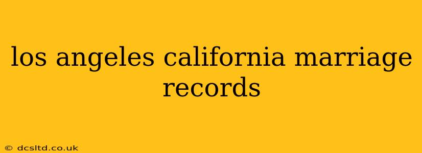 los angeles california marriage records