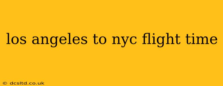 los angeles to nyc flight time