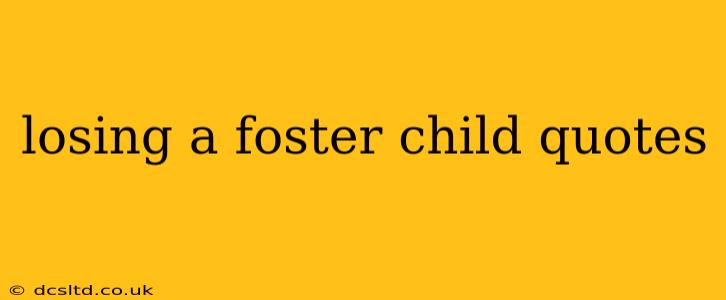 losing a foster child quotes