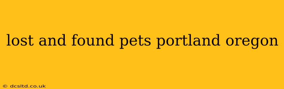 lost and found pets portland oregon