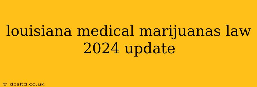 louisiana medical marijuanas law 2024 update