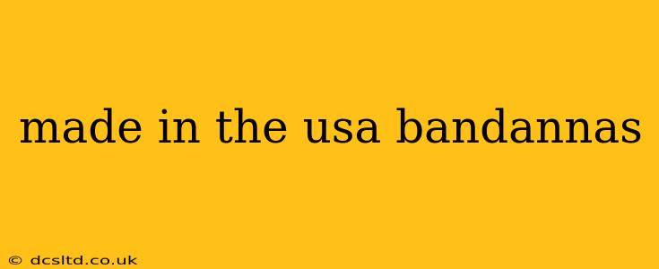 made in the usa bandannas