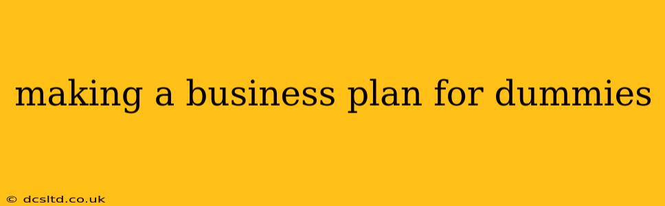 making a business plan for dummies