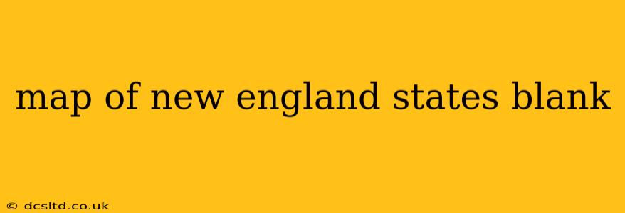 map of new england states blank