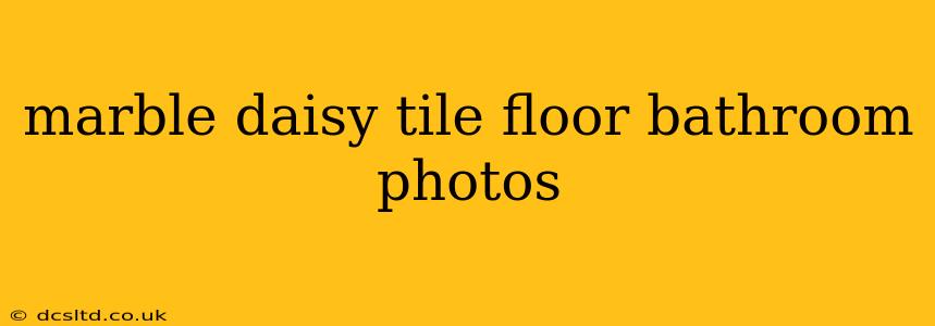 marble daisy tile floor bathroom photos