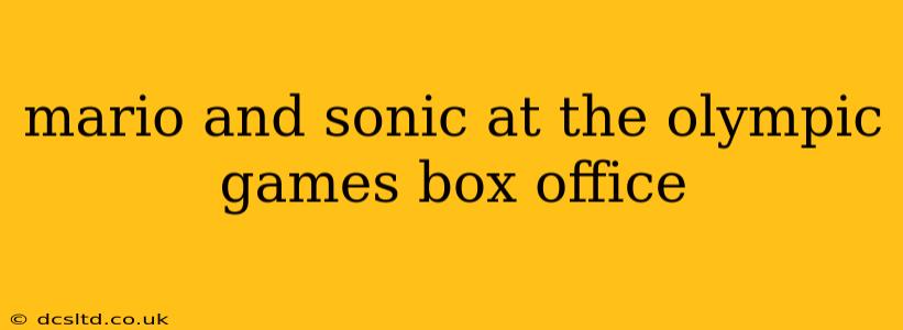 mario and sonic at the olympic games box office