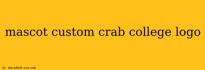 mascot custom crab college logo