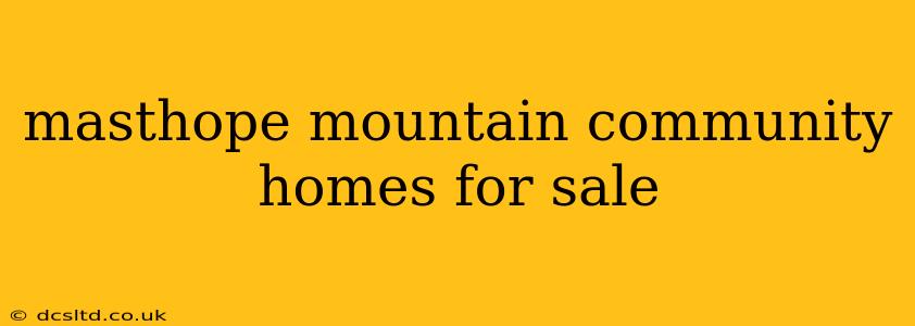 masthope mountain community homes for sale