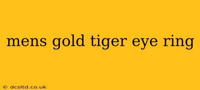 mens gold tiger eye ring