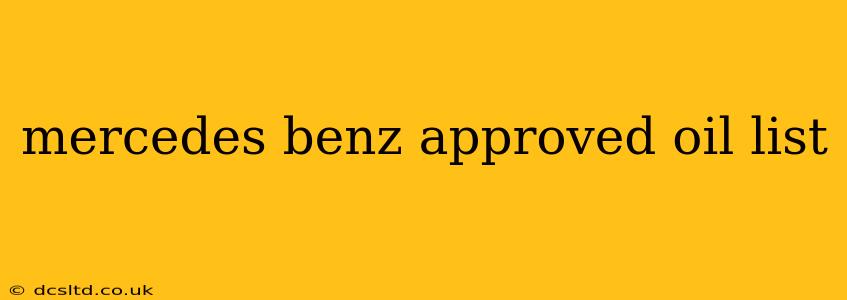 mercedes benz approved oil list
