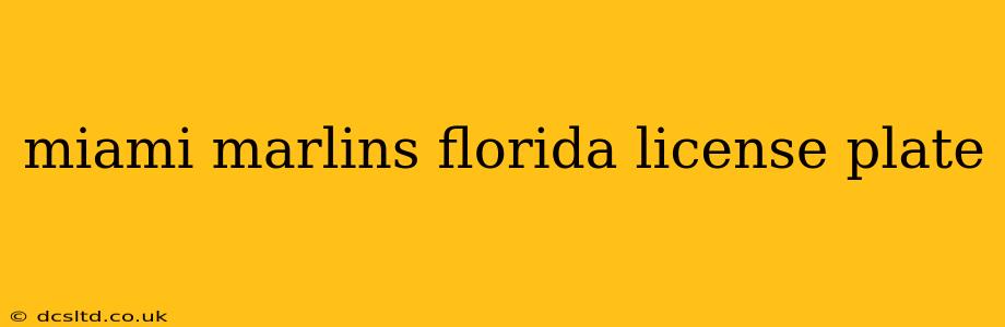 miami marlins florida license plate