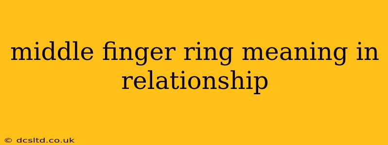 middle finger ring meaning in relationship