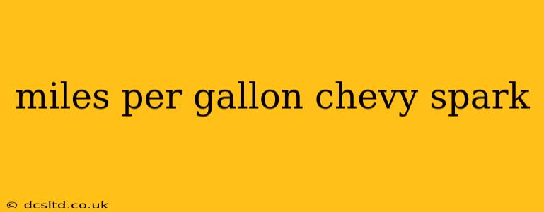 miles per gallon chevy spark