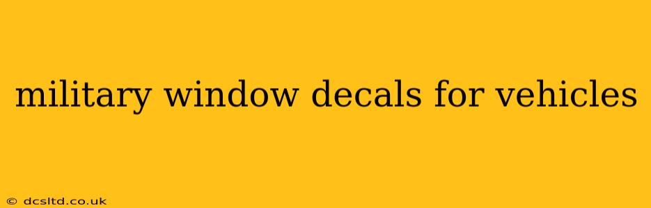 military window decals for vehicles