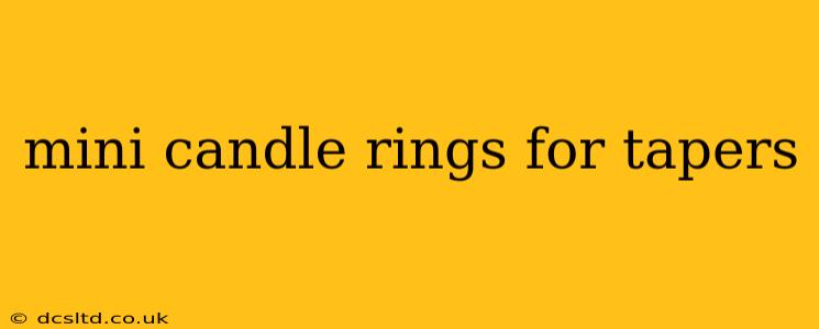 mini candle rings for tapers