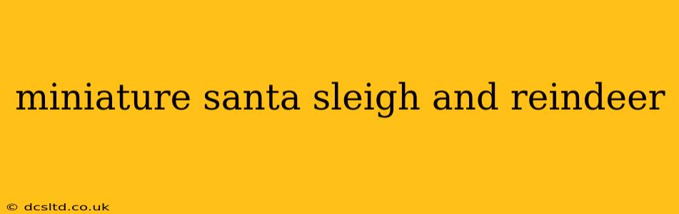 miniature santa sleigh and reindeer