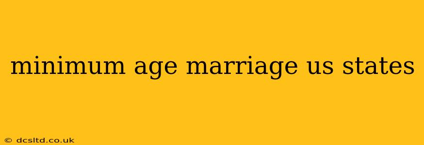 minimum age marriage us states