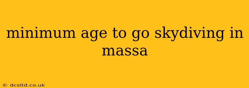 minimum age to go skydiving in massa