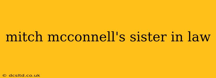 mitch mcconnell's sister in law