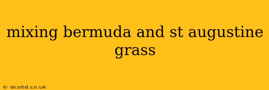 mixing bermuda and st augustine grass