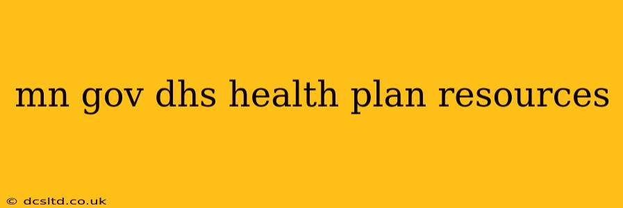 mn gov dhs health plan resources