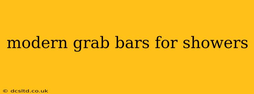 modern grab bars for showers