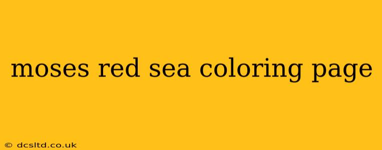 moses red sea coloring page