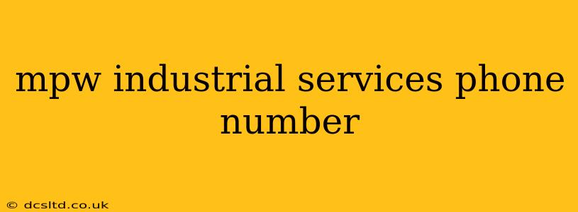 mpw industrial services phone number