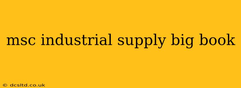 msc industrial supply big book