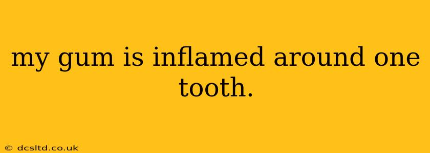 my gum is inflamed around one tooth.