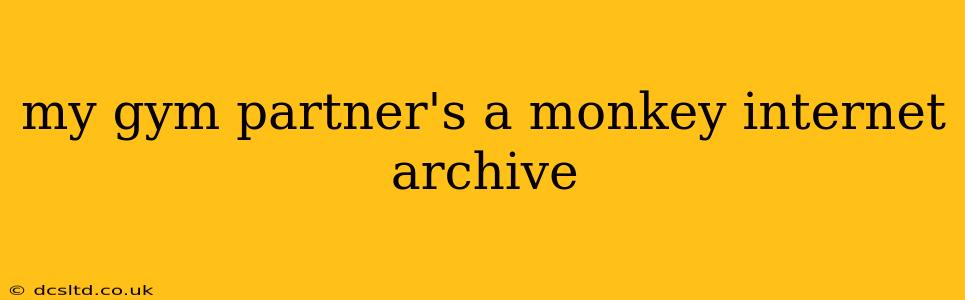 my gym partner's a monkey internet archive