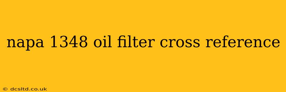 napa 1348 oil filter cross reference