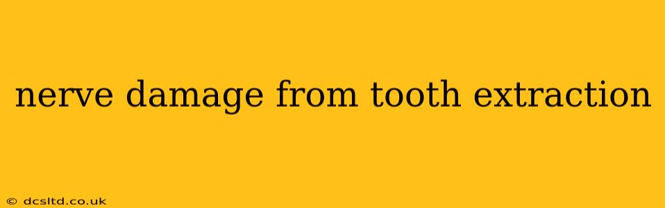 nerve damage from tooth extraction