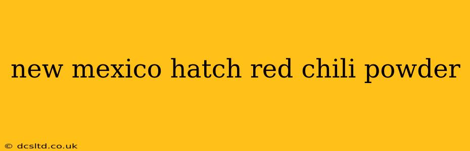 new mexico hatch red chili powder