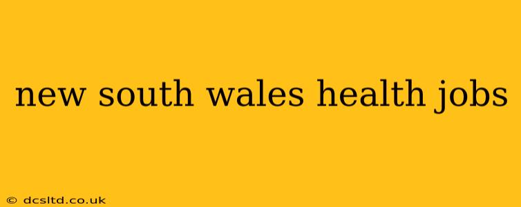 new south wales health jobs