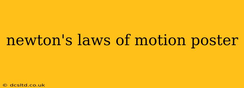 newton's laws of motion poster