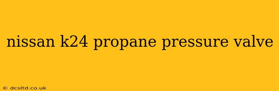 nissan k24 propane pressure valve