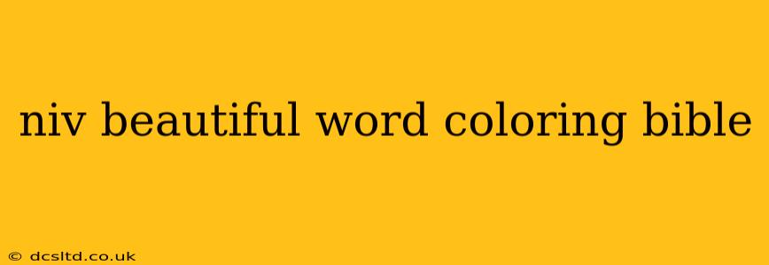 niv beautiful word coloring bible