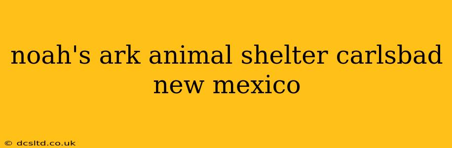 noah's ark animal shelter carlsbad new mexico