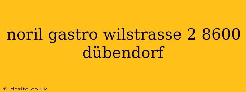 noril gastro wilstrasse 2 8600 dübendorf